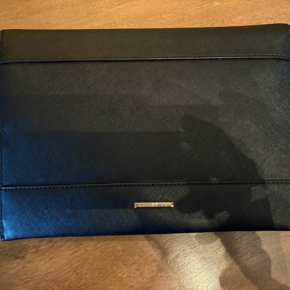 NWOT Rebecca Minkoff Black Saffiano Leather Clutch. - Picture 8 of 9